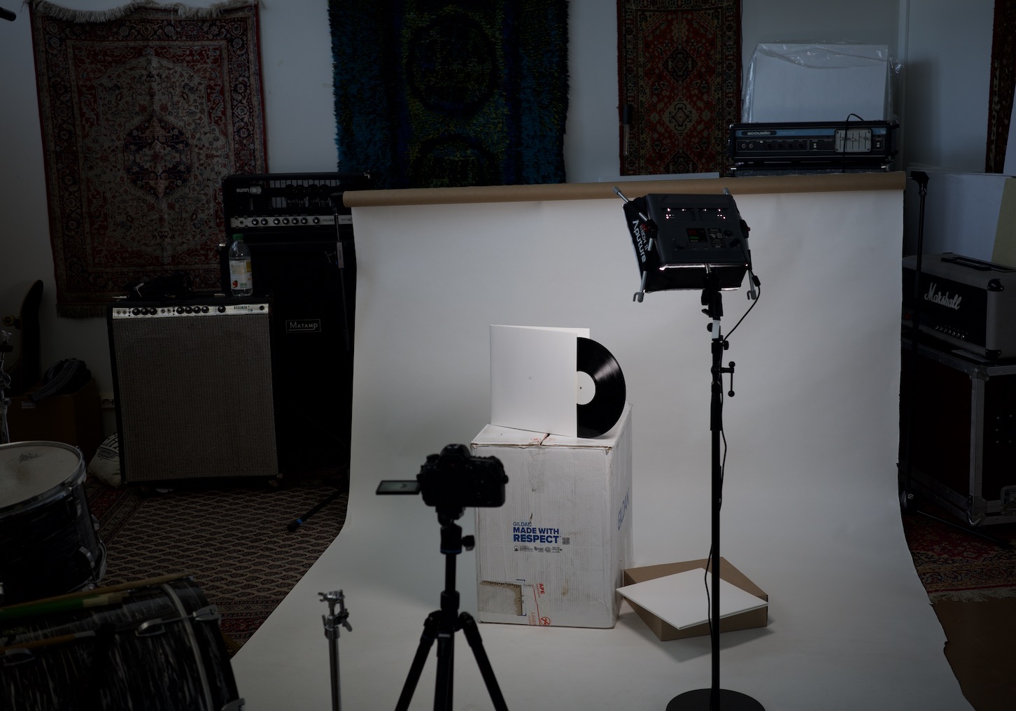 Samu Salovaara, founder of Glue Lab, in the studio