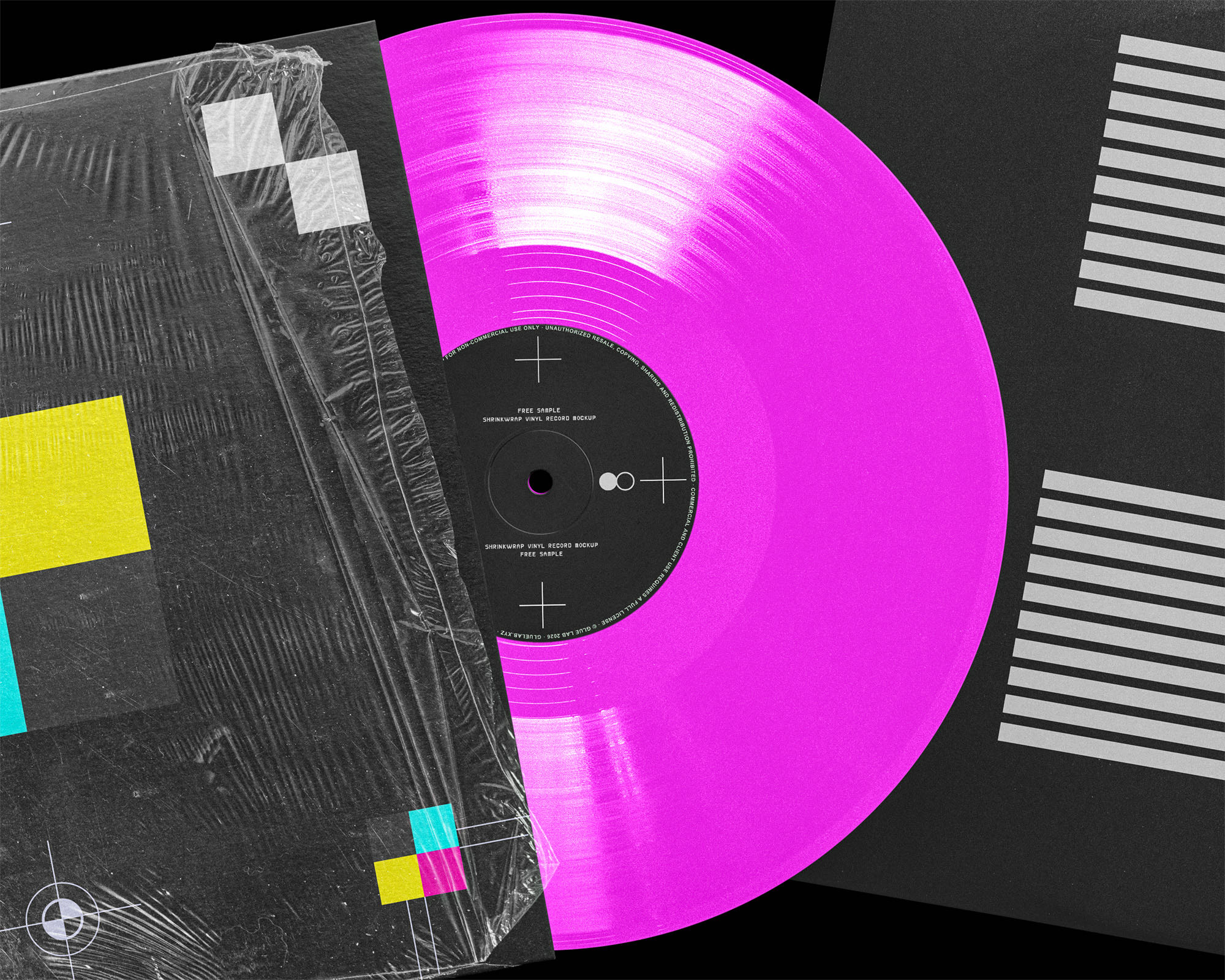 Free vinyl record mockup for Photoshop